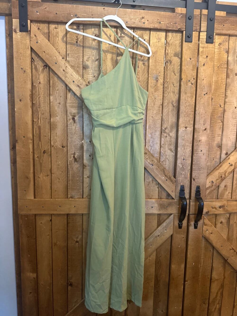 Nash Grey Large Jumper Jumpsuit Romper Sage Green 100% Cotton